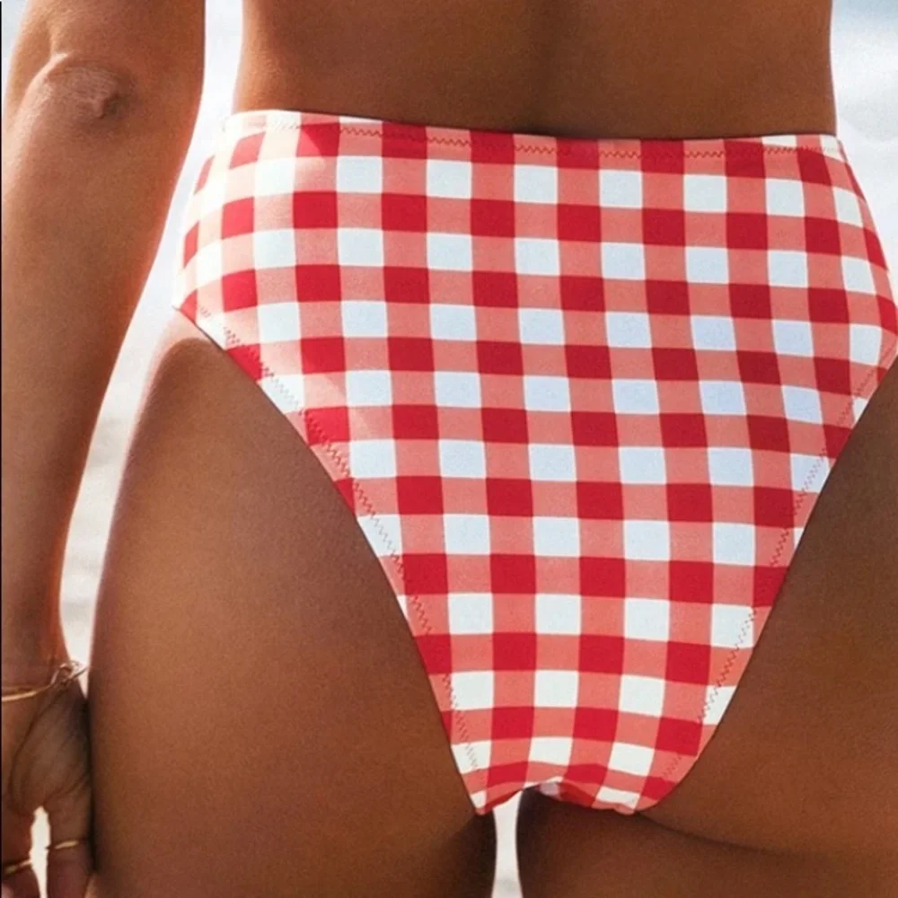 Cupshe‎ Black & White High Waisted Bikini Bottom, S